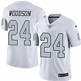 Nike Men & Women & Youth Raiders 24 Charles Woodson White Color Rush Limited Jersey,baseball caps,new era cap wholesale,wholesale hats